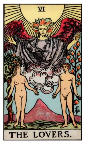 Tarot card The Lovers.