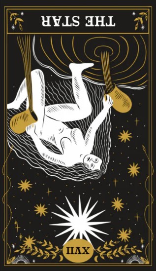 The Star tarot Yes or No meaning in a reversed position